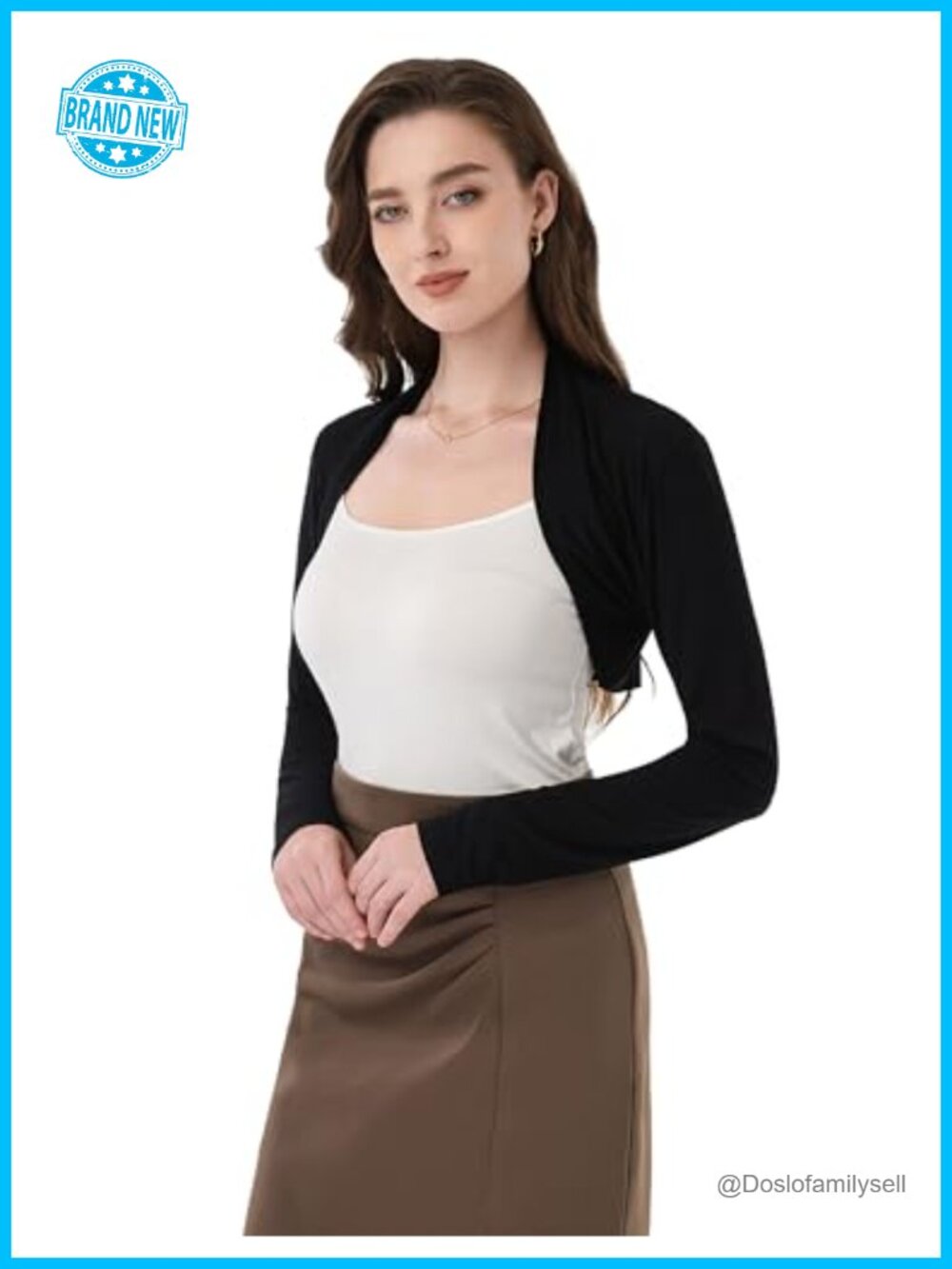 Women Ruched Long Sleeve Bolero Shrug Cropped Open Front Cardigan Modal